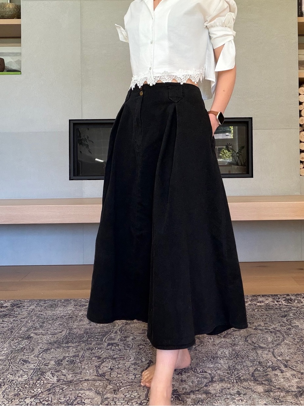Vintage 109% cotton A-Line Midi Skirt XL